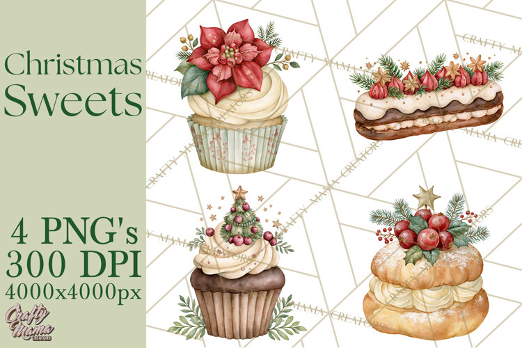 Christmas Dessert Clipart PNG example image 1