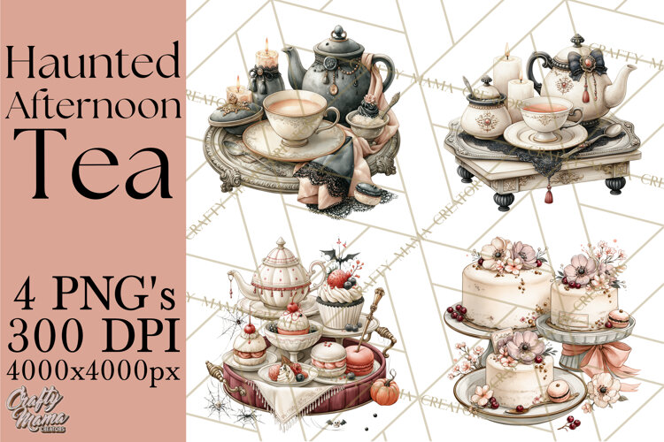 Haunted Afternoon Tea PNG Clipart, Gothic Tea Party example image 1
