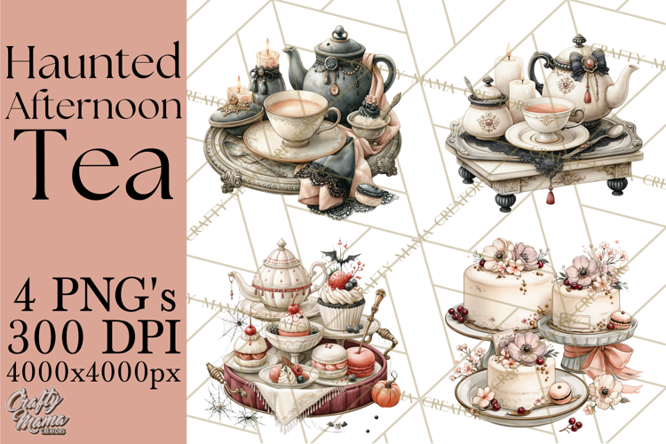 Haunted Afternoon Tea PNG Clipart, Gothic Tea Party