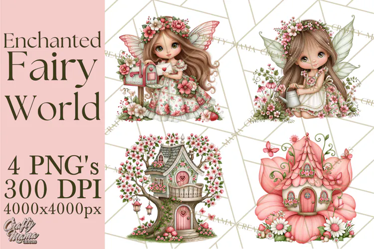 Whimsical Fairy World Clipart PNG
