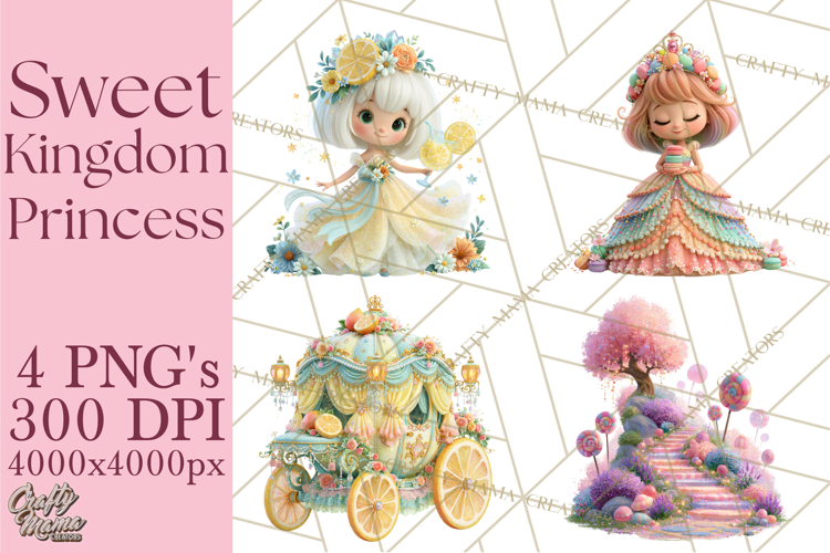 Sweet Kingdom Princess Clipart PNG
