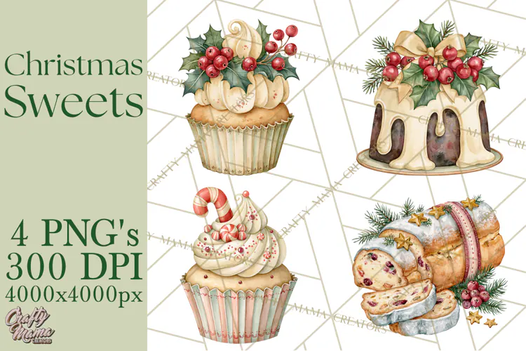 Christmas Dessert Clipart PNG