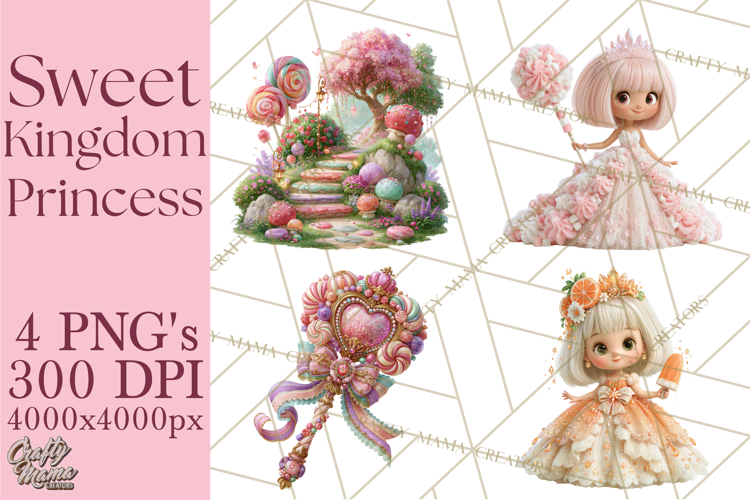 Sweet Kingdom Princess Clipart PNG