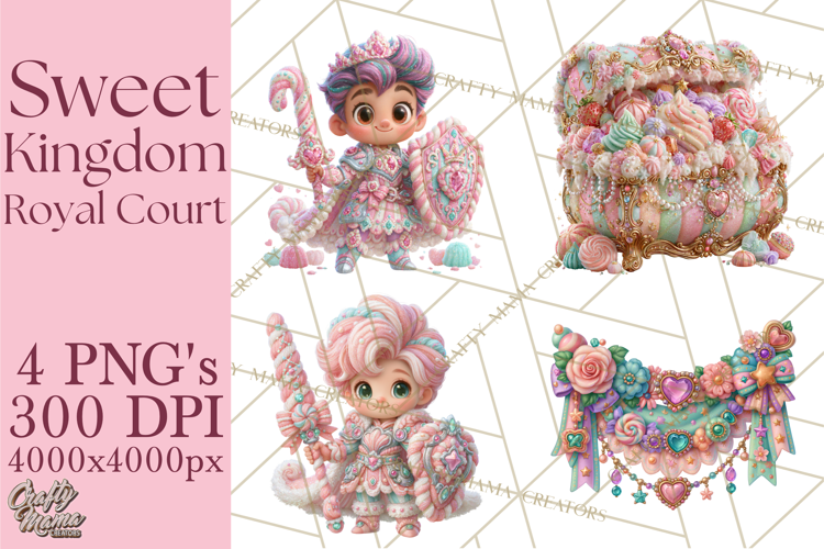 Sweet Kingdom Royal Characters PNG Clipart