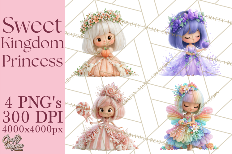 Sweet Kingdom Princess Clipart PNG