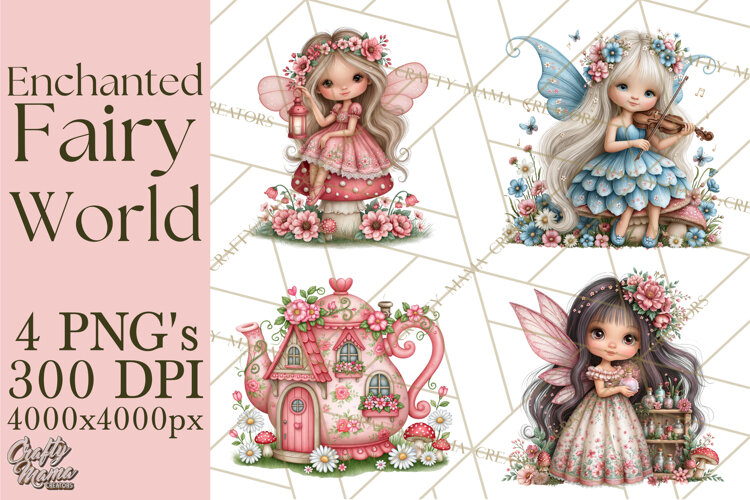 Whimsical Fairy World Clipart PNG example image 1