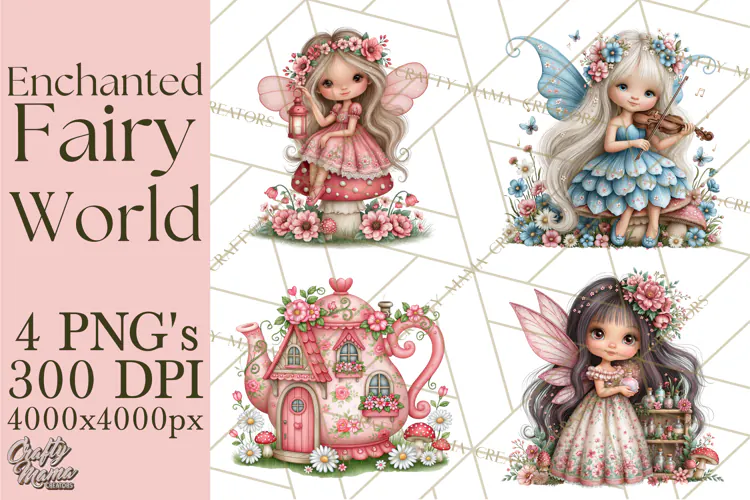 Whimsical Fairy World Clipart PNG