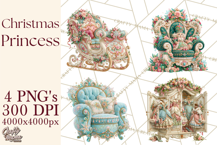 Christmas Princess PNG Clipart