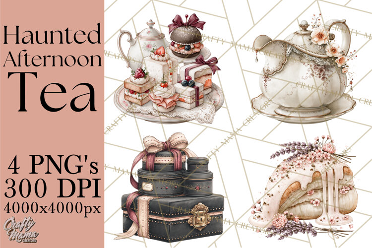 Haunted Afternoon Tea PNG Clipart, Gothic Tea Party example image 1
