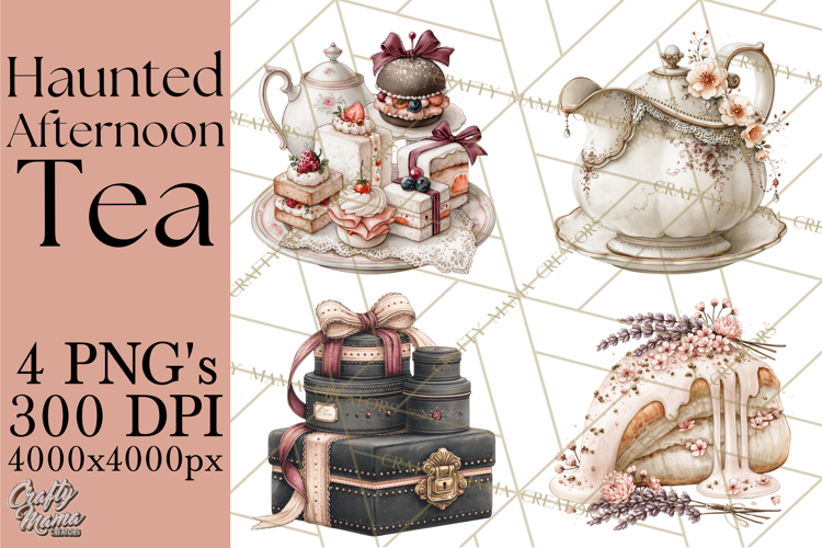 Haunted Afternoon Tea PNG Clipart, Gothic Tea Party
