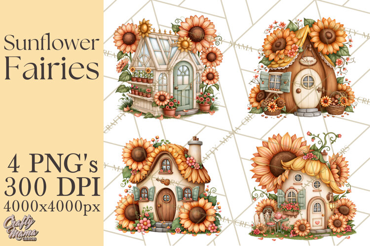 Sunflower Fairy World PNG, Fall Fairies example image 1