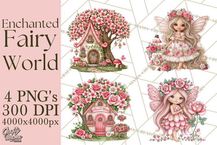 Whimsical Fairy World Clipart PNG example image 1