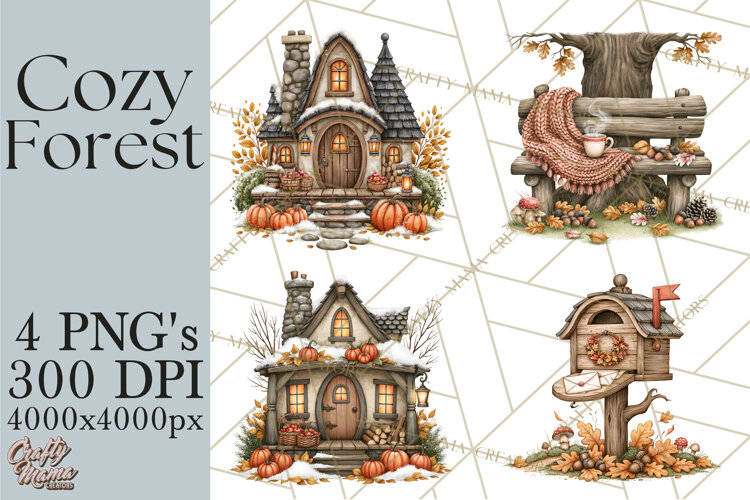 Sweater Weather Woodland Animals PNG example image 1