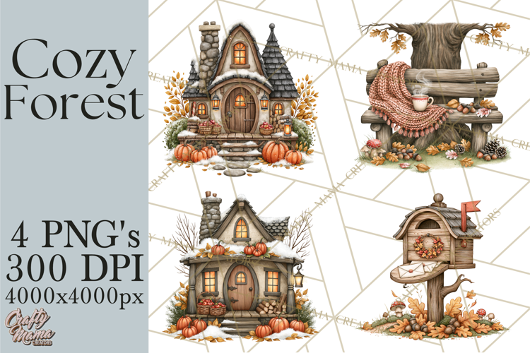 Sweater Weather Woodland Animals PNG