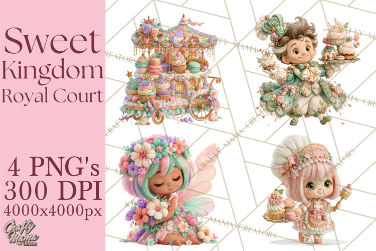 Sweet Kingdom Royal Characters PNG Clipart