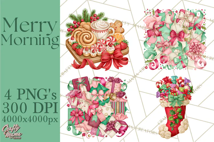 Christmas Morning Girls PNG Clipart, Pajama Characters