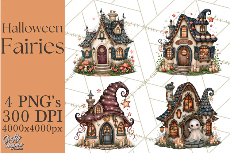 Midnight Halloween Fairy World PNG, Fall Fairies