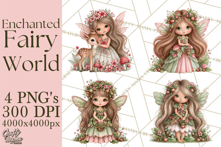 Whimsical Fairy World Clipart PNG example image 1