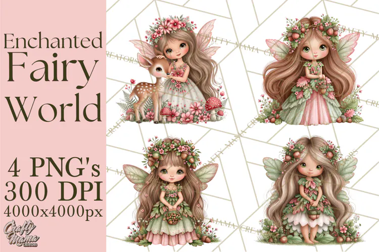 Whimsical Fairy World Clipart PNG