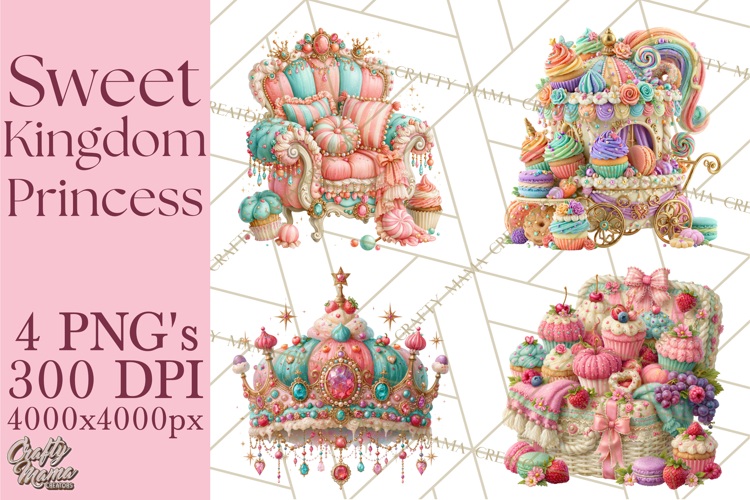 Sweet Kingdom Princess Clipart PNG