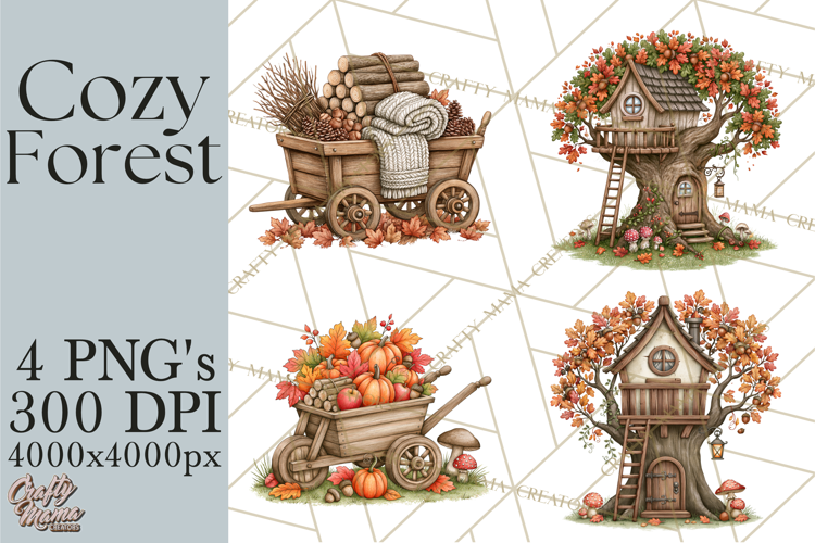 Sweater Weather Woodland Animals PNG