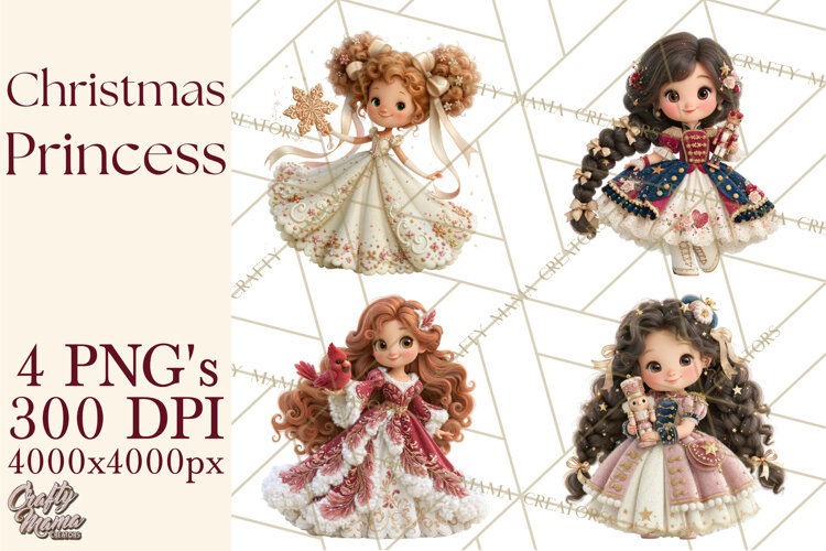 Christmas Princess PNG Clipart example image 1