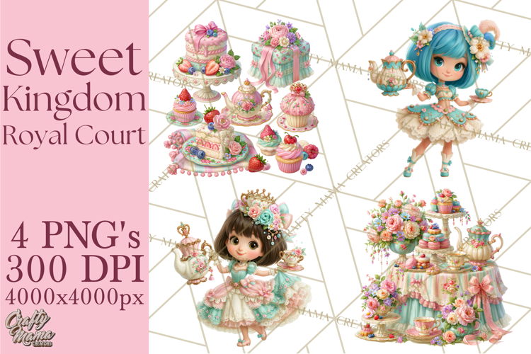 Sweet Kingdom Royal Characters PNG Clipart