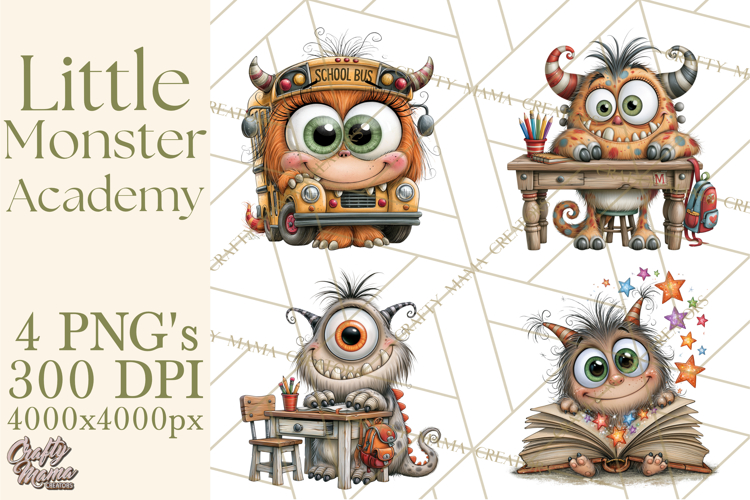 Cute Monster Clipart Image 5