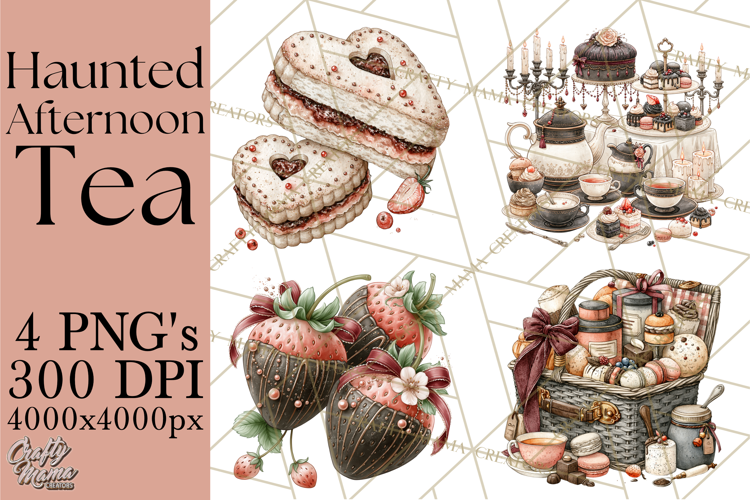 Haunted Afternoon Tea PNG Clipart, Gothic Tea Party