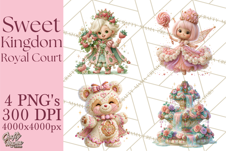 Sweet Kingdom Royal Characters PNG Clipart