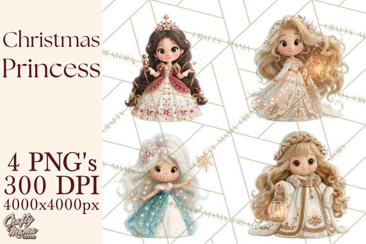 Christmas Princess PNG Clipart