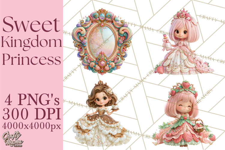 Sweet Kingdom Princess Clipart PNG