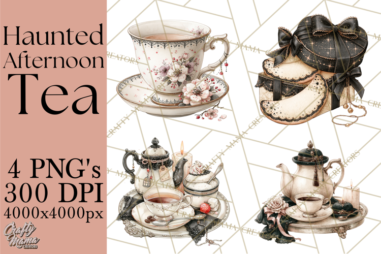 Haunted Afternoon Tea PNG Clipart, Gothic Tea Party