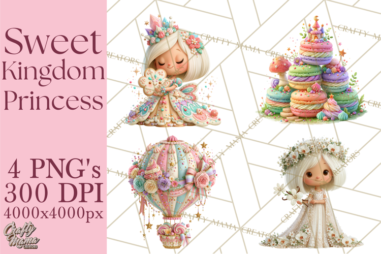 Sweet Kingdom Princess Clipart PNG