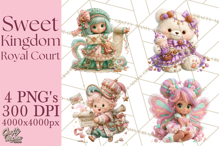 Sweet Kingdom Royal Characters PNG Clipart