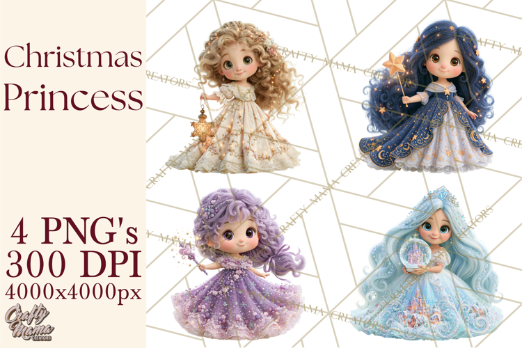 Christmas Princess PNG Clipart