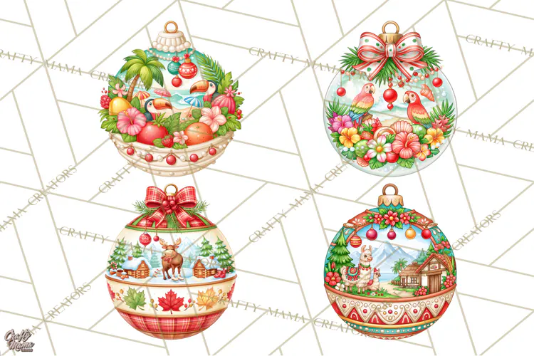 World Christmas Ornaments PNG Clipart