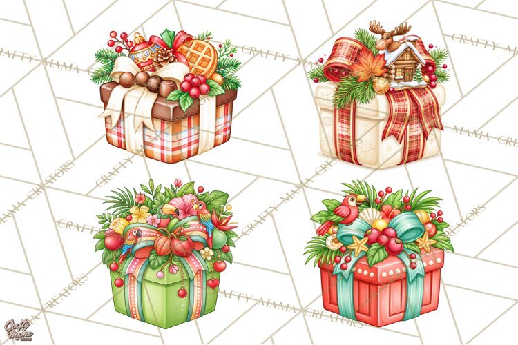 World Christmas Gifts Clipart PNG example image 1