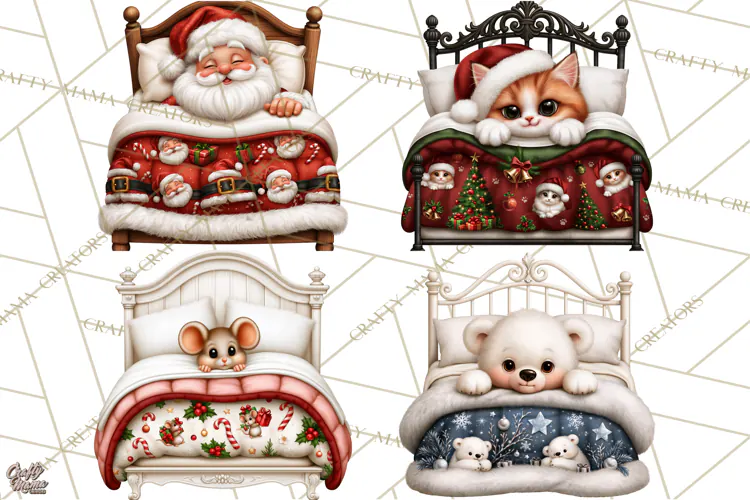 Christmas Bedtime Clipart PNG