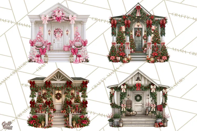 Christmas Porch Clipart, Christmas Porch PNG