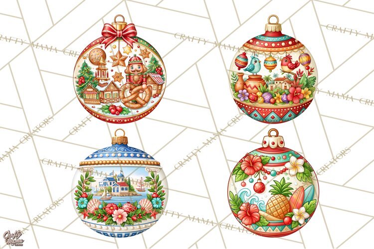 World Christmas Ornaments PNG Clipart example image 1