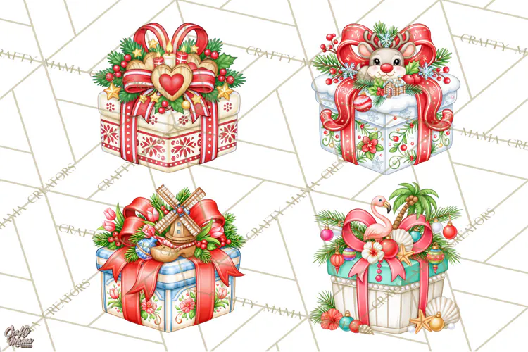 World Christmas Gifts Clipart PNG