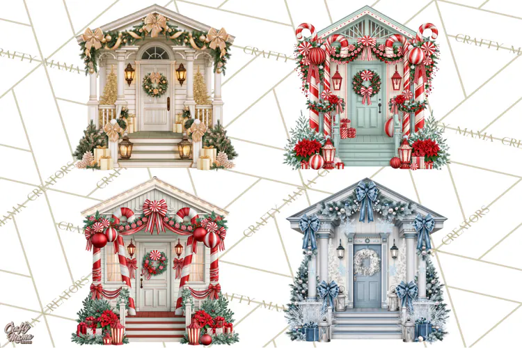 Christmas Porch Clipart, Christmas Porch PNG