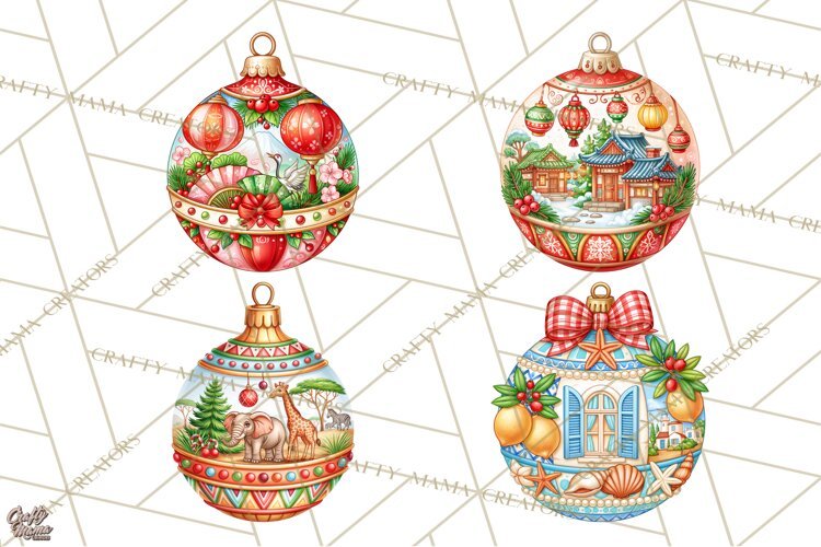 World Christmas Ornaments PNG Clipart example image 1