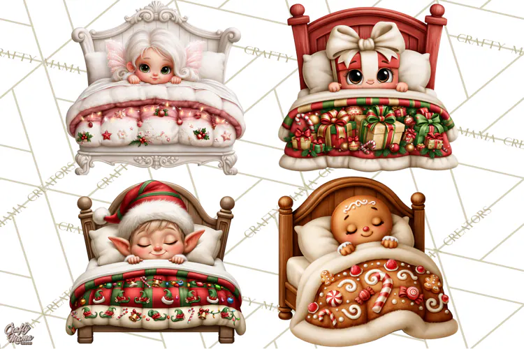 Christmas Bedtime Clipart PNG