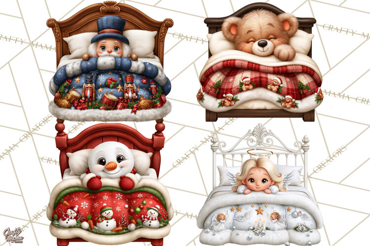 Christmas Bedtime Clipart PNG example image 1
