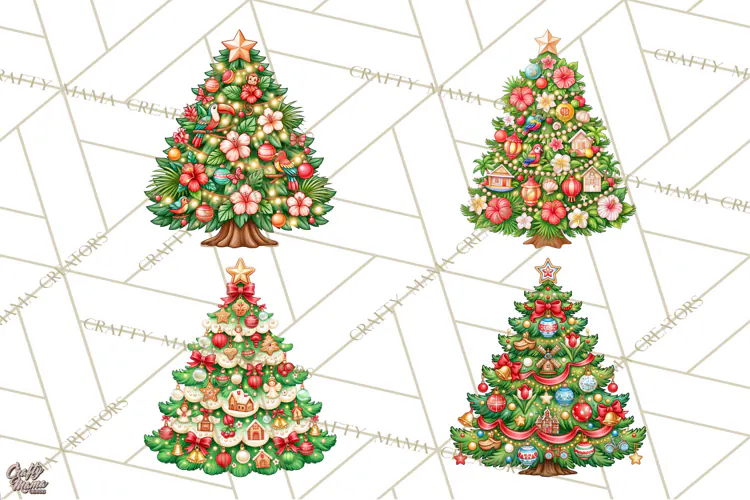 Christmas Tree World Travel Clipart PNG