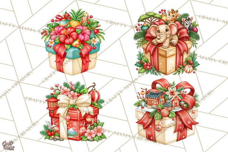 World Christmas Gifts Clipart PNG example image 1