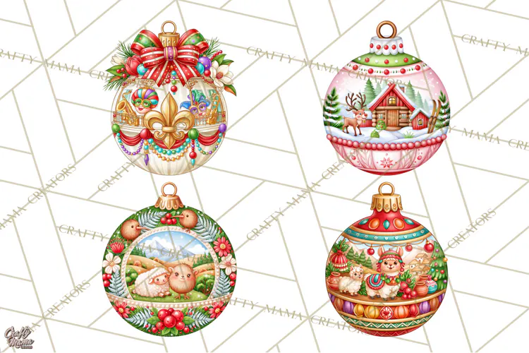 World Christmas Ornaments PNG Clipart