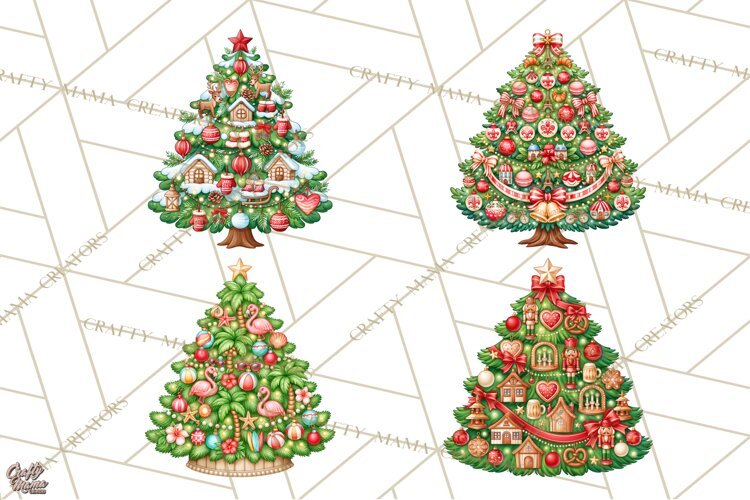 Christmas Tree World Travel Clipart PNG example image 1